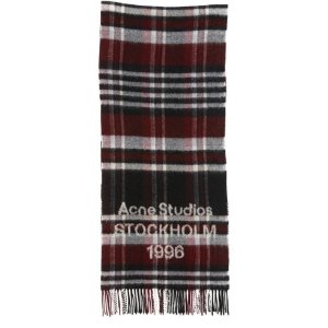 ACNE STUDIOS Check Logo Classic Scarf
