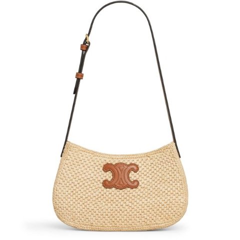 Celine Tilly Medium Bag Raffia and Calfskin