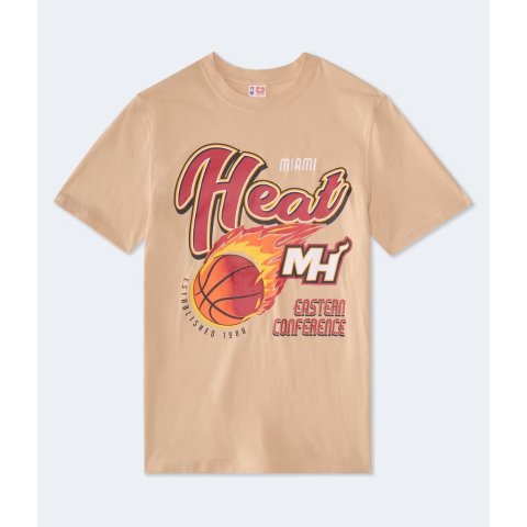 Aeropostale Miami Heat Flaming Basketball Graphic Tee