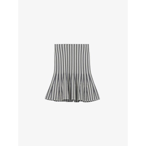 Alexander McQueen Striped Knit Mini Skirt