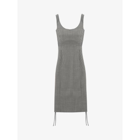 Alexander McQueen Gingham Corset Pencil Dress
