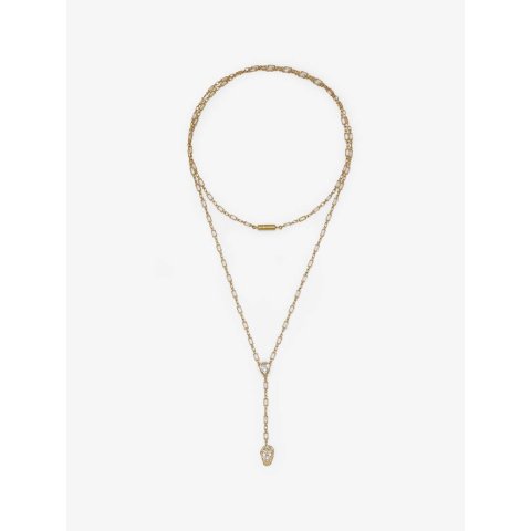 Alexander McQueen Pavé Skull Necklace