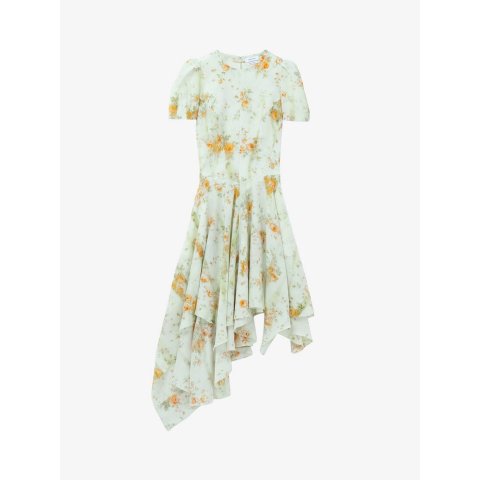 Alexander McQueen Silk Floral Print Dress