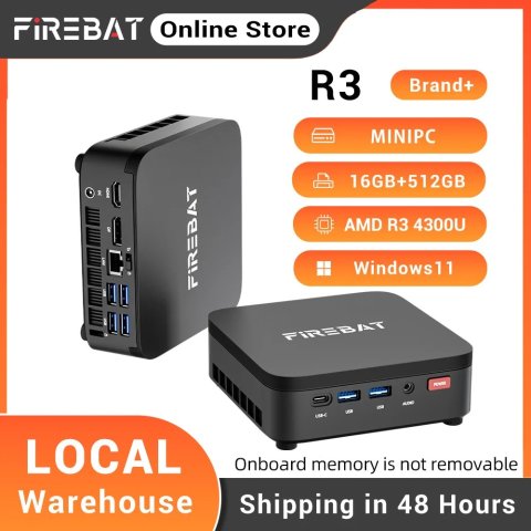 Firebat R3 Mini PC Ryzen 3 16GB 512GB
