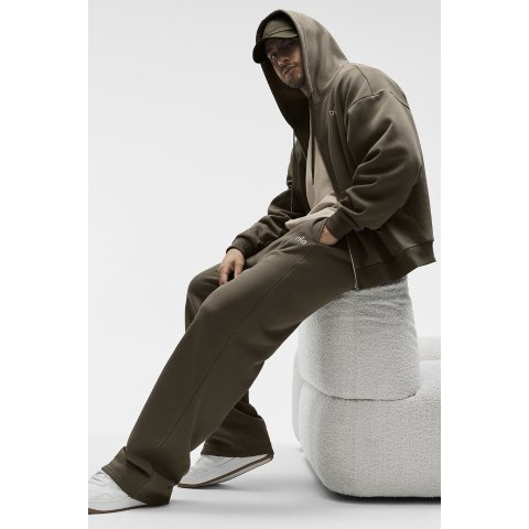 alo yoga Accolade Straight Leg Sweatpant Olive Tree