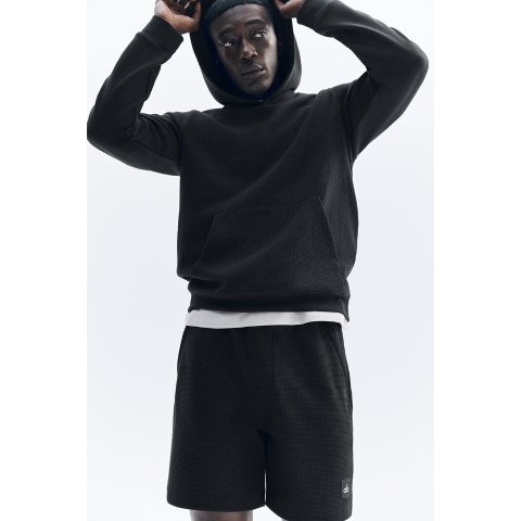 alo yoga 7 Inch Waffle Lounge Short Black