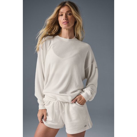 alo yoga Soho Pullover Ivory