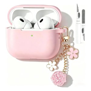 OTOPO Airpods Pro 3 Pink Silicone Case with Keychain