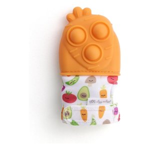Itzy Ritzy Silicone Teething Mitt Carrot