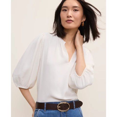 Ann Taylor Puff Sleeve Blouse