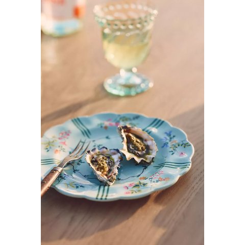 Anthropologie Annette Floral Melamine Dessert Plates Set of 4