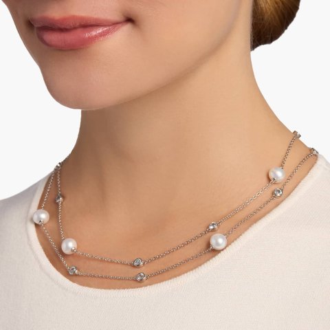 Freshwater Cultured Pearl Necklace 8.5mm Sterling Silver