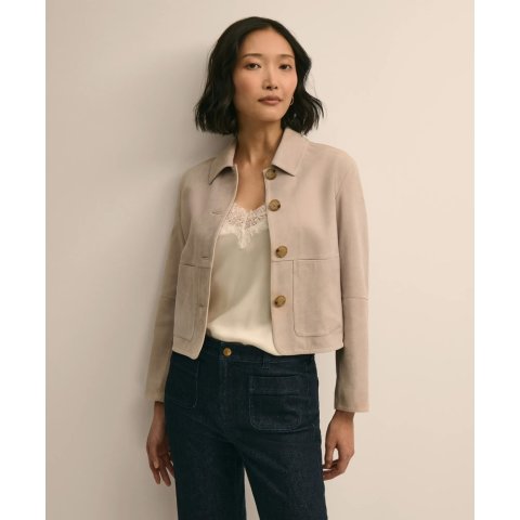 Brooks Brothers Suede Cropped Jacket