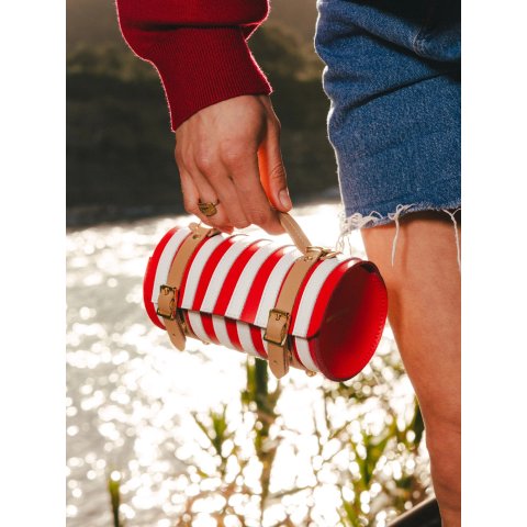 Micro-Wide Bowls Bag Red & White