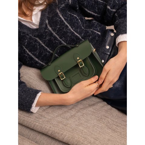The Mini Satchel Racing Green