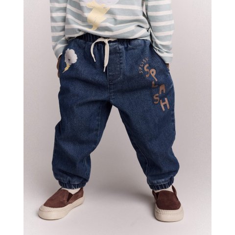 Splish Splash Denim Jogger Pant Blue