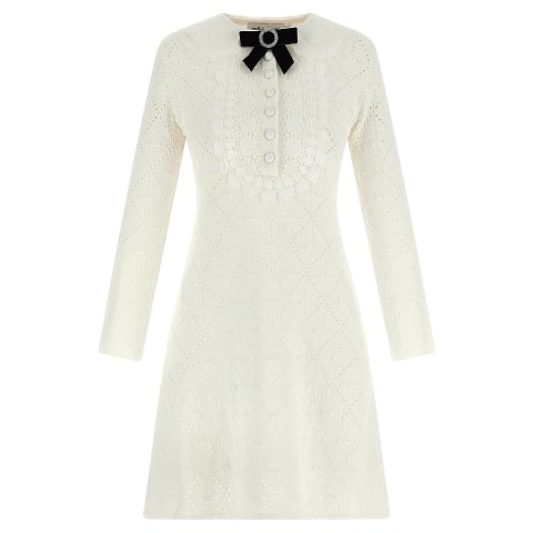 Self-Portrait Lace Knit Mini Dress