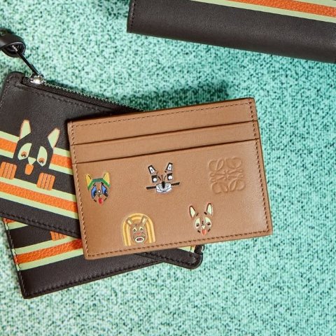 Loewe Futurist Cat Printed Card Holder