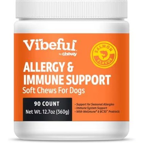 Salmon Soft Chews Dog Immune Supplement 90 Count