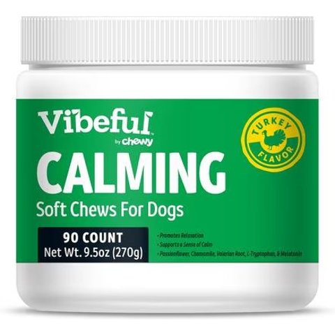Melatonin Turkey Flavor Soft Chews for Dogs 90 Count