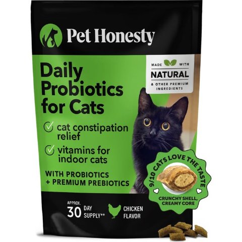 Pet Honesty Probiotics Chews for Cats Chicken Flavor 3.7oz