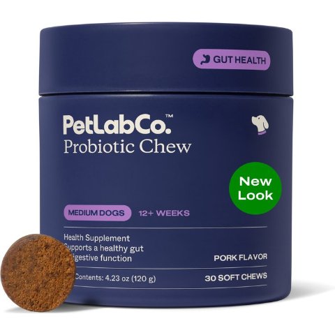 PetLabCo. Probiotics Pork Soft Chew Medium Dogs 30 Count