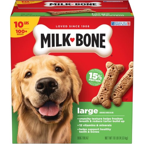 Milk-Bone Original Large Biscuit Dog Treats, 10-lb box - Chewy.com