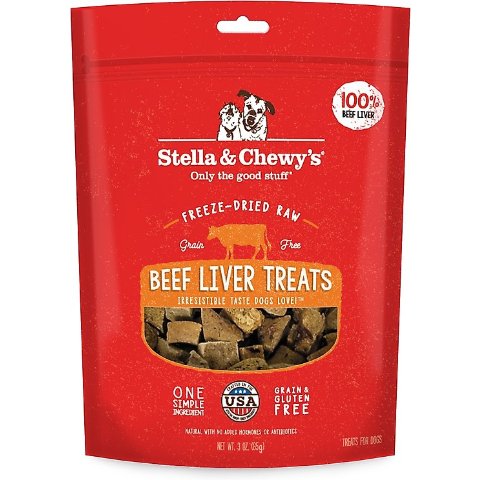 Stella & Chewy's Beef Liver Freeze-Dried Raw Dog Treats, 3-oz bag - Chewy.com