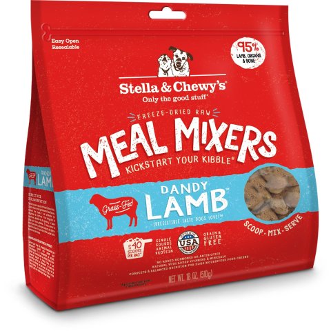 Stella & Chewy's Dandy Lamb Meal Mixers Freeze-Dried Raw Dog Food Topper, 18-oz bag - Chewy.com