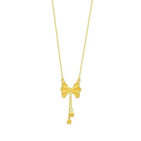 Chow Sang Sang 999.9 Gold Bow Necklace