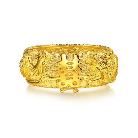 Chow Sang Sang "Dragon and Phoenix" 999.9 Gold Bracelet