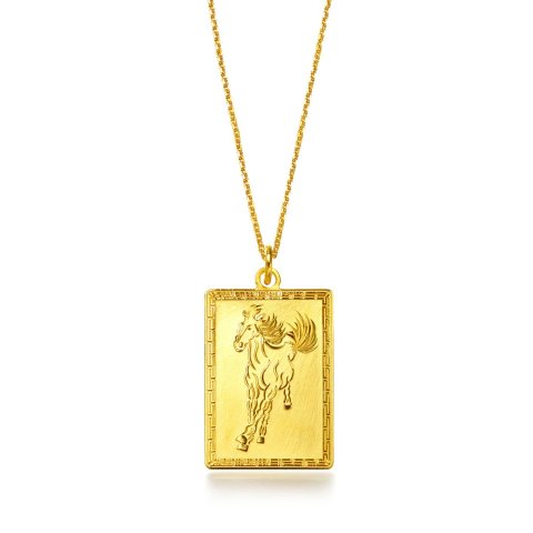 Chow Sang Sang 1934 999.9 Gold Horses Arrival Pendant
