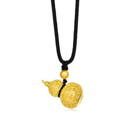 Chow Sang Sang Dongfang Guzhu 999.9 Gold Gourd Necklace