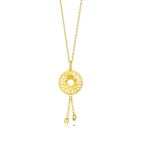 Chow Sang Sang 999.9 Gold Round Buckle Pendant