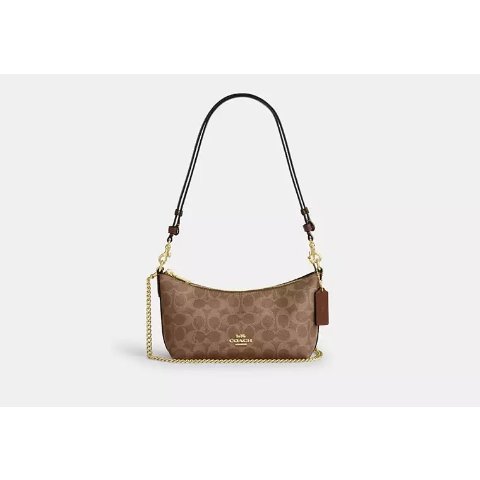 Coach Caitlin Shoulder Bag Signature Canvas