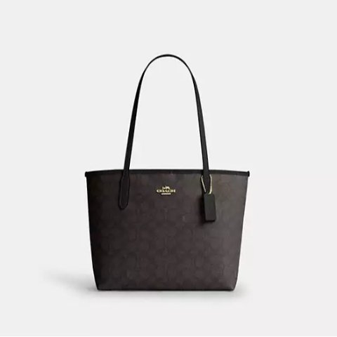 Coach City Medium Tote Bag Signature Canvas