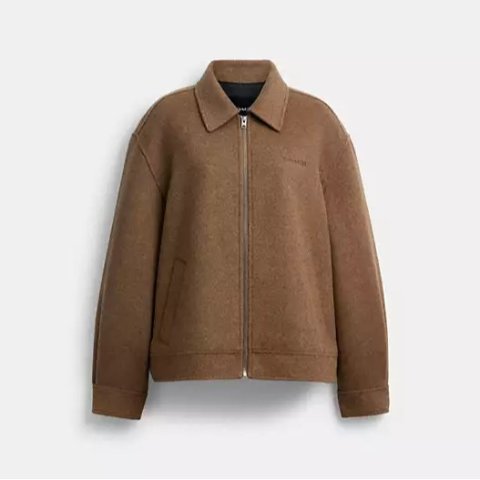 Coach Wool Zip Front Jacket
