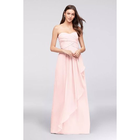 Crinkle Chiffon Dress Cascade Skirt