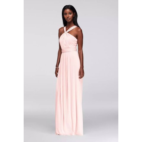 Y-Neck Mesh Dress