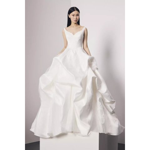 Vera Wang Satin Tank Ball Gown