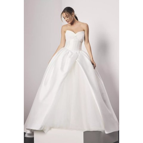Vera Wang Mikado Ball Gown Split Hem
