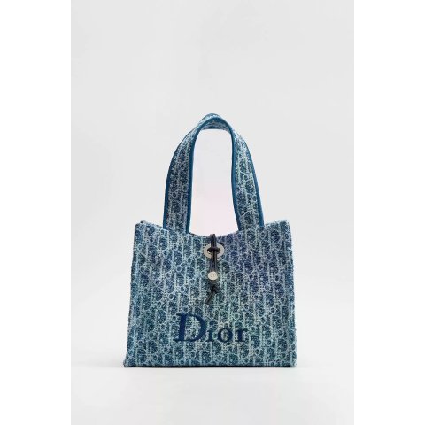 Dior Small Blue Oblique Book Tote