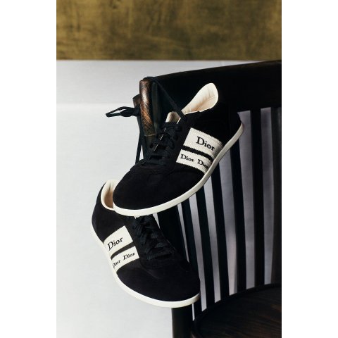 Dior Ribbon Sneaker Black Suede Calfskin
