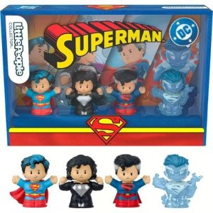 Little People Superman Mini Figure Set 4-Count