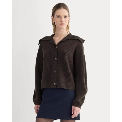 Everlane Wool Cashmere Cardigan Americano Brown