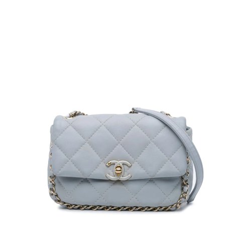 Chanel Mini Calfskin Chain Crossbody Bag