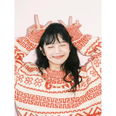 Ganni Intarsia-Knit Wool Jumper