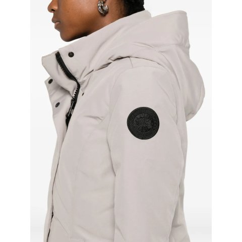 Canada Goose Logo-Patch Hooded Coat