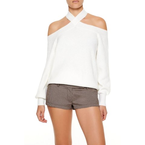 FOREVER 21 Crisscross Off-the-Shoulder Sweater