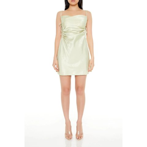 FOREVER 21 Satin Cutout Cami Slip Dress